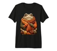 Lindo Sapo Tejido Acogedor otoño Animal Arte otoño estética Camiseta Premium
