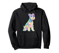 Lindo Schnauzer con Gafas de Sol de corazón Coastal Summer Vibes Sudadera con Capucha