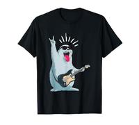 Lindo Sello Rockstar Tocando la Guitarra Divertido diseño Animal Camiseta