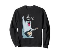Lindo Sello Rockstar Tocando la Guitarra Divertido diseño Animal Sudadera