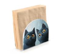 Lindo servilletero de acrílico de Chartreux Cats para mesa, cocina, soporte independiente para servilletas, decoración del hogar para mesa, cocina