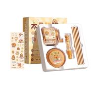 Lindo Set De Papelería - Combo De Borrador De Lápiz De Caricatura De Temas | Kit De Suministros De La Escuela Estética | Papelería Conjunto Con Aspiradora De Afiladores Para Niños Estudiantes De Adole