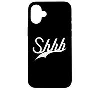 Lindo - SHHH - Trendy BE Quiet Simple Texto Blanco DISEÑADO Carcasa para iPhone 16 Plus