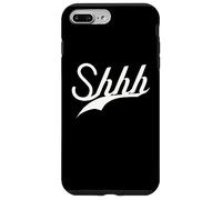 Lindo - SHHH - Trendy BE Quiet Simple Texto Blanco DISEÑADO Carcasa para iPhone 7 Plus/8 Plus