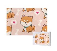Lindo Shiba Inu Kawaii,Rompecabezas de Madera de 1000 Piezas para Adultos y Adolescentes.