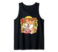 Lindo Shiba Inu Ramen Amante Divertido Perro Japonés Camiseta sin Mangas