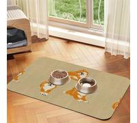 Lindo Shiba Inu,Tapete Impermeable para Comida de Mascotas, manteles Individuales para Comida y Agua para Perros y Gatos, tapetes de Cuero sintético para Comida.,40x60cm