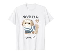 Lindo Shih Tzu Cachorro Amante de los Perros Adorable diseño canino Camiseta