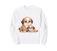 Lindo Shih Tzu mamá y Cachorro Amante de los Perros Sudadera