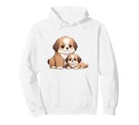 Lindo Shih Tzu mamá y Cachorro Amante de los Perros Sudadera con Capucha