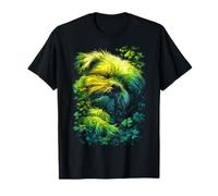 Lindo Shih Tzu tréboles Bosque estético día de San Patricio Perro Camiseta