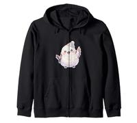 Lindo Shima Enaga Hada de Nieve Japonés con Gorro de Punto Sudadera con Capucha