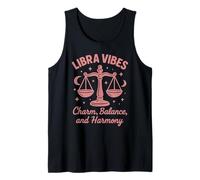 Lindo signo del zodiaco de Libra para niños y mujeres Camiseta sin Mangas