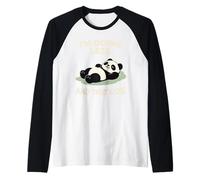 Lindo Sleepy Panda, recuperación del Agotamiento, Alivio del estrés, día de Descanso Camiseta Manga Raglan