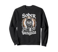 Lindo Sober Gangsta Wolf AA Logrador NA Objetivo Viviendo Mamá Sudadera