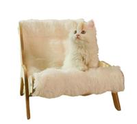 Lindo sofá cama gato - interior de piel, compañía de peluche, tranquilizante suave para perros pequeños y cachorros, silla cómoda, cómoda | Casa MEU
