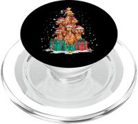 Lindo Sombrero de árbol de Navidad de Perro de Pelo de Rhodesian Ridgeback PopSockets PopGrip para MagSafe