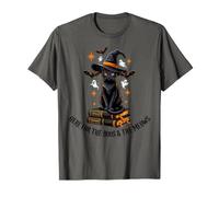 Lindo Sombrero de Bruja de Gato Negro murciélago Fantasma Halloween Boo Meow Camiseta