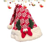 lindo sombrero de Navidad, sombrero de Navidad para niños, lindo sombrero de Papá Noel con lentejuelas, sombrero rojo de Papá Noel, cuernos de unisex, tela navideña, Papá Noel