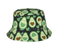 Lindo Sombrero Tipo Cubo con Estampado de corazón de Aguacate sin Costuras para Mujer y Hombre, Sombreros de Verano para Hombre y Mujer.