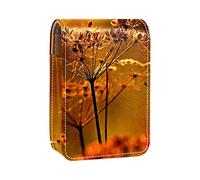 Lindo soporte para brillo de labios con cabeza de semilla, portátil, mini caja de almacenamiento de lápiz labial, estuche organizador de lápiz labial con espejo para mujer, Varios colores, 9.5x2x7 cm/3.7x0.8x2.7 in