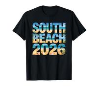 Lindo South Beach 2026 Vacay Vuelo Vacaciones Mamás BFF Vibes Camiseta