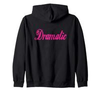 Lindo Soy DRAMÁTICO - Texto Simple, Grande, Negro Y Rosa Sudadera con Capucha