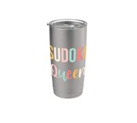 Lindo Sudoku Reina humor divertido Sudoku Vaso térmico de acero inoxidable de doble pared