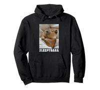 Lindo sueño Capybara Dormir Pijamas Divertido Palabra Sleebybara Sudadera con Capucha
