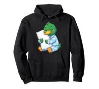 Lindo sueño Pato Abrazando Nube Pijama sueño Sudadera con Capucha