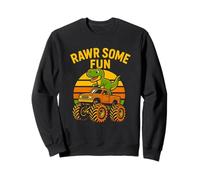 Lindo T-Rex Monster Truck Adventure Kids Dino Fiesta de cumpleaños Sudadera