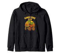 Lindo T-Rex Monster Truck Adventure Kids Dino Fiesta de cumpleaños Sudadera con Capucha