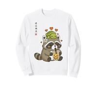 Lindo té de Burbujas de Mapache Kawaii Animal Arte japonés Sudadera