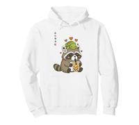 Lindo té de Burbujas de Mapache Kawaii Animal Arte japonés Sudadera con Capucha