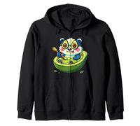 Lindo tejón Aguacate Kawaii Dibujos Animados Foodie Guacamole Art Sudadera con Capucha