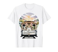 Lindo teleférico de San Francisco Mainecoon Cat City Travel Camiseta