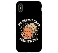 Lindo Tema de Animales My Hermit Crab Meditates Carcasa para iPhone X/XS