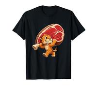 Lindo Tigre Diente de Sable Que Lleva Carne Gigante Camiseta