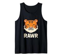 Lindo Tigre Kawaii Tiger RAWR para niños Camiseta sin Mangas