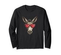 Lindo traje de cara de burro y gafas de sol preciosas Manga Larga