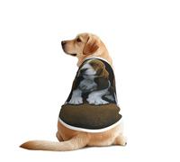 Lindo traje de perro con mangas con estampado de perros Basset Hound Puppies, ropa divertida para mascotas, lavable a máquina, chaleco para perros medianos y grandes