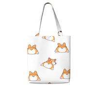 Lindo trasero de Corgi，Bolsas de supermercado reutilizables, bolsas de compras, bolsas de lona de gran capacidad, bolso de hombro
