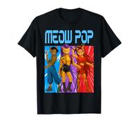 Lindo Trio Gato Guerreros Parodia Retro Estética Camiseta