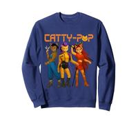 Lindo Trio Gato Guerreros Parodia Retro Estética Sudadera