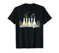 Lindo tubo de ensayo floral química Laboratorio Tecnología Enseñar Camiseta