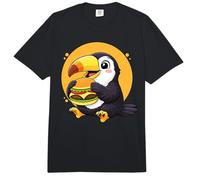 Lindo Tucán Comiendo Hamburguesa Divertido Kawaii Animal Food Lover Comfort Colors Adult Heavyweight T-Shirt
