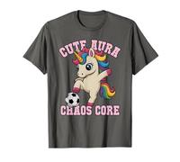 Lindo Unicornio Aura Solo Chica Que Ama El Fútbol Chaos Kick Club Camiseta