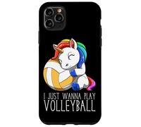 Lindo Unicornio De Voleibol I Just Wanna Play Volleyball Carcasa para iPhone 11 Pro MAX