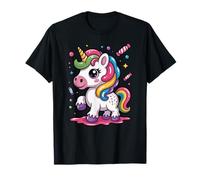 Lindo unicornio goteo gráfico helado goteo niños niñas niños pequeños Camiseta