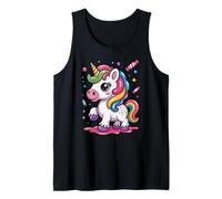 Lindo unicornio goteo gráfico helado goteo niños niñas niños pequeños Camiseta sin Mangas